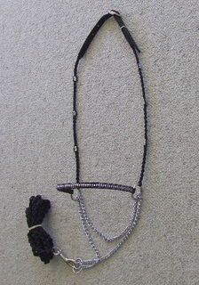 Show Halter - Braid nose bead side silver