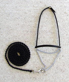 Show Halter - Plain, silver fittings